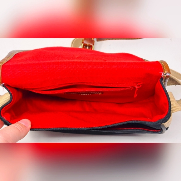 Vintage Tommy Hilfiger Crossbody Black Canvas Purse - Picture 7 of 9